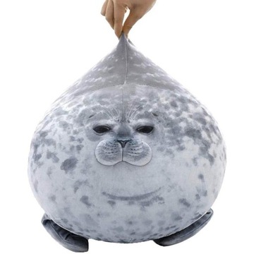 Miękka Poduszka Pluszowa Foka, Poduszka Do Przytulania Chubby Blob SealCute