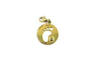 КРАСИВЫЙ ЗОЛОТОЙ КУЛОН С БРИЛЛИАНТОМ 585/1,70 Г