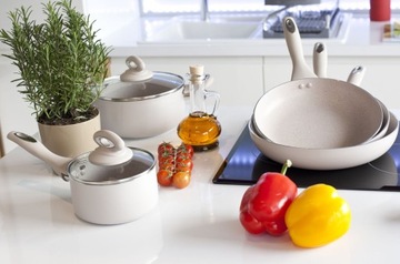 Galicja Granita Гранитная сковорода с антипригарным покрытием, 24 см, бежевый