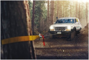 ВНЕДОРОЖНАЯ ТРОСОВАЯ ЛЕБЕДКА ДЛЯ АВТОМОБИЛЬНОГО ТРОСА 13 М ТЯГА 1590 КГ +