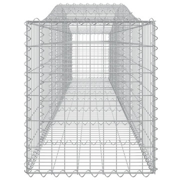 Kosze gabionowe, 25 szt, 400x50x60/80 cm, galwanizowane żelazo