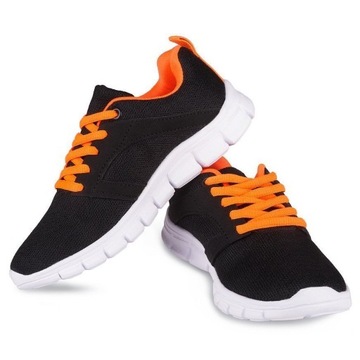 BUTY SPORTOWE DZIECIĘCE DO BIEGANIA POMARAŃCZOWE