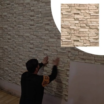 x10 САМОКЛЕЯЩИЕСЯ СТЕНОВЫЕ ПАНЕЛИ ПОД КИРПИЧ ОБОИ ИМИТАЦИЯ СТЕНЫ ТОЛЩИНОЙ 8 мм