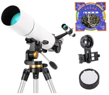 z akcesoriami 2 style Profesjonalny teleskop astronomiczny 80EQ HD 150X
