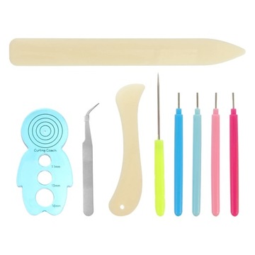9pcs Paper Rolling Curling Tools Folder Pen Art Kit For Slotted DIY
