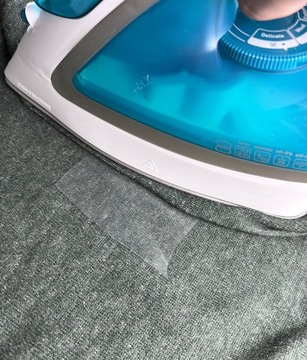 Термофольга для заплаток, приклеивания тканей, прозрачная, прочная, 100х110см.