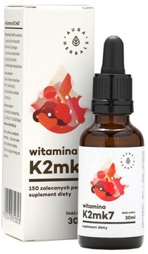 Witamina K2 MK-7 NATTO w PŁYNIE krople 30ml AURA