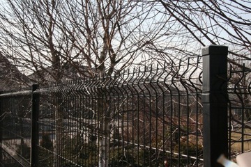 Панельный забор 3D система панель 1,91х2,5м + фундамент ЧЕРНЫЙ