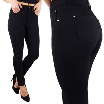 # DAMSKIE SPODNIE DOPASOWANE - MODELUJĄCE Plus - Size Black #