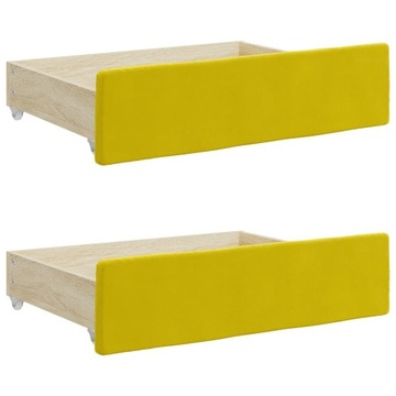Szuflada pod łóżko odcienie żółci VidaXL 67 x 50 x 16 cm