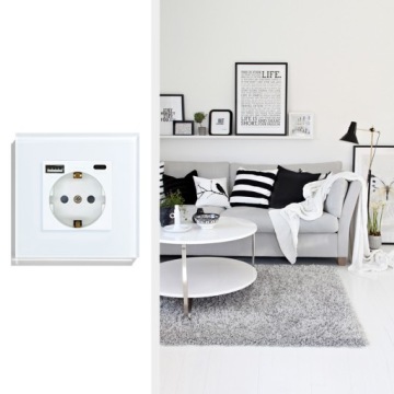 Вставка в розетку 230 В белая FastCharge USB AC RTX SH