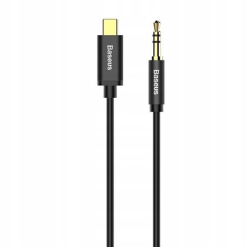 Kabel audio USB-C do 3,5mm Baseus Yiven 1.2m czarn