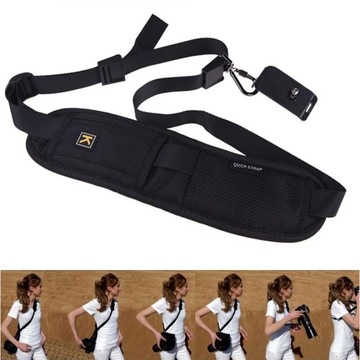 РЕПОРТАЖНАЯ КАМЕРА НАПЛЕЧНЫЙ РЕМЕНЬ УНИВЕРСАЛЬНЫЙ УДОБНЫЙ БЫСТРОРЕМЕННЫЙ РЕМЕНЬ