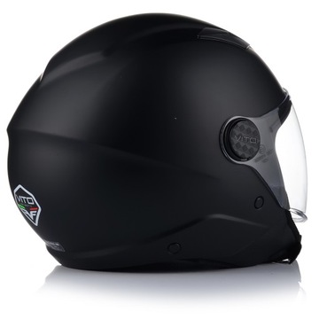 МОТОЦИКЛЬНЫЙ ШЛЕМ ОТКРЫТЫЙ | ВИТО УНО | МАТОВЫЙ ЧЕРНЫЙ СКУТЕР CHOPER ECE 22/06