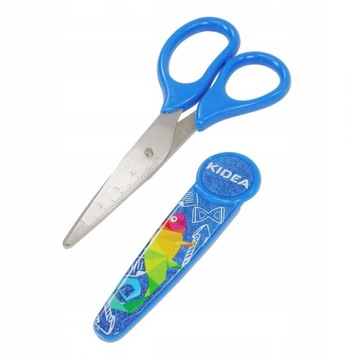 SZKOLNE NOŻYCZKI DLA DZIECI DO CIĘCIA PAPIERU ETUI