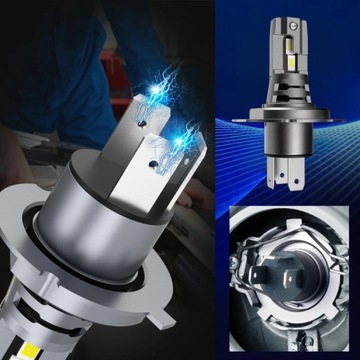 ŻARÓWKA H4 LED 12V HOMOLOGACJA DO MOTOCYKLA CANBUS LEDOWA BIAŁA +400% JASNA