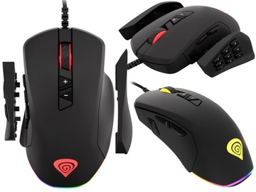 Mysz gamingowa myszka dla graczy RGB LED Genesis