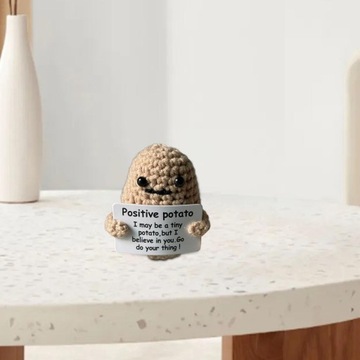 Вязаная кукла Mini Funny Positive Potato Khaki 4см