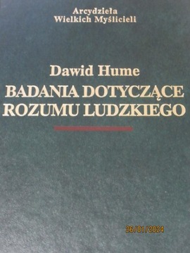 BADANIA DOTYCZĄCE ROZUMU LUDZKIEGO DAWID HUME
