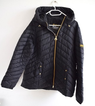 Barbour kurtka pikowana czarna płaszcz 44 xxxl damska wiosenna
