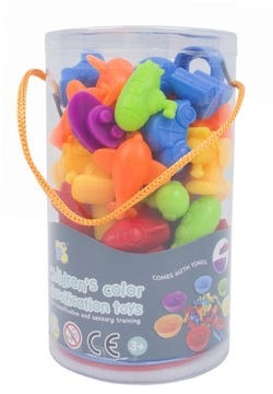 ЦВЕТНОЙ ПАЗЛ ОБУЧАЮЩИЙСЯ СЧЕТУ МОНТЕССОРИ 45 шт.