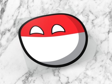 Naklejka POLANDBALL 6 x 6 cm cant into space polan #4