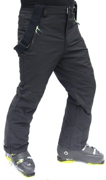 ЛЫЖНЫЕ БРЮКИ ДЛЯ СНОУБОРДА С ПОДДЕРЖКАМИ, ЧЕРНЫЕ, ДЕТСКАЯ МЕМБРАНА 164