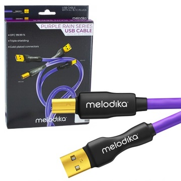 KABEL USB A-B DO DAC PLOTERÓW URZĄDZEŃ MEDYCZNYCH MELODIKA MDUAB03 0.3m