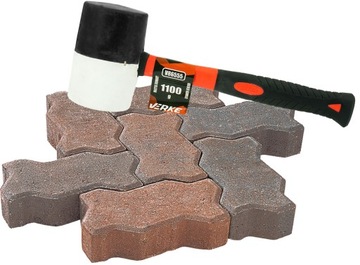 РЕЗИНОВЫЙ МОЛОТОК ДЛЯ БРОУТОВКИ 1100г СТЕКЛОСТЕКЛО