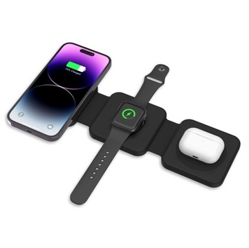 Ładowarka indukcyjna 3w1 Tech-Protect 15W, MagSafe Profesjonal Turystyczna