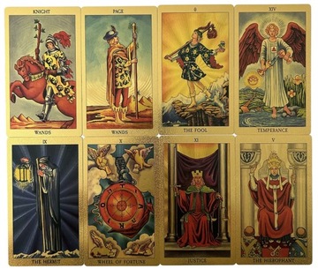 КАРТЫ ТАРО ЗОЛОТОЙ ФОЛЬГИ, ВОДОНЕПРОНИЦАЕМЫЕ КАРТЫ ТАРО, ЗОЛОТЫЕ КАРТЫ ТАРО