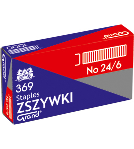 Zszywki Grand 24/6 1000 sztuk, biurowe, ocynkowane