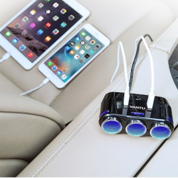 РАЗЪЕМ ДЛЯ ПРИЖИГАЛА 2X АВТОМОБИЛЬНОЕ ЗАРЯДНОЕ УСТРОЙСТВО USB