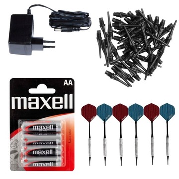 TABLICA DO DARTA ELEKTRONICZNA MATEPRO ZESTAW TARCZA RZUTKI LOTKI BATERIE