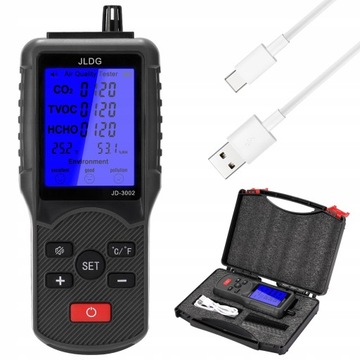 MIERNIK JAKOŚCI POWIETRZA CO2 TVOC JD-3002 8w1