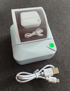 МИНИ ТЕРМОПРИНТЕР DRUKUS ДЛЯ ФОТО ЭТИКЕТОК + НАБОР ИЗ 12 РОЛИКОВ В ПОДАРОК