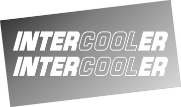 Naklejki INTERCOOLER 50x7 białe Scania DAF MAN