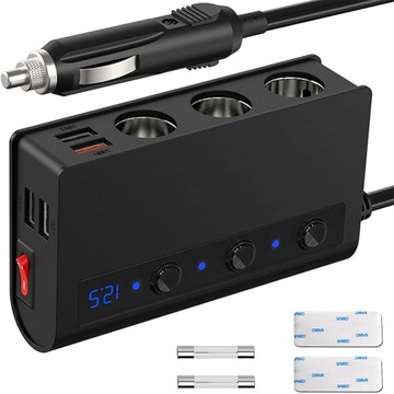 Rozgałęźnik zapalniczki samochodowej 180W 12V/24V