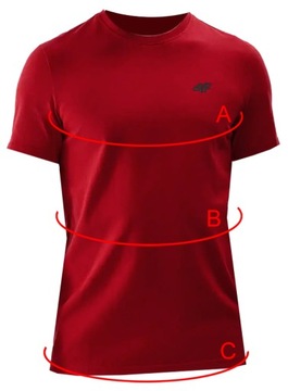 Koszulka Męska 4F T-Shirt 1154 Podkoszulek Bluzka Sportowa na co dzień XL