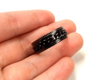 Кольцо с печаткой, обручальное кольцо, нержавеющая сталь, цепочка