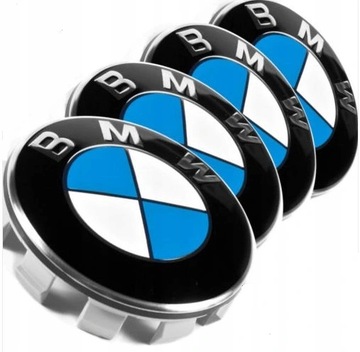 BMW КРЫШКИ 4 ШТУКИ КОЛПАК КРЫШКИ ДИСКОВ 68MM/65MM 