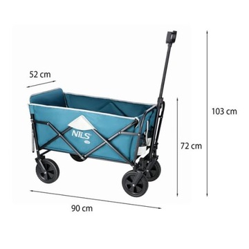 СКЛАДНАЯ ПЛЯЖНАЯ ТУРИСТИЧЕСКАЯ КОЛЯСКА 125Л ДЛЯ ПЛЯЖА, ТРАНСПОРТ КЕМПИНГ НИЛЬС