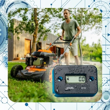 Счетчик моточасов двигателя 2T/4T газонокосилка мотоцикл водонепроницаемый