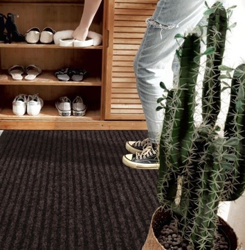 КОВРИК ДЛЯ ДВЕРИ STRONG 120x80 ВНЕШНИЙ ВНУТРЕННИЙ РЕЗИНОВЫЙ КОРИЧНЕВЫЙ