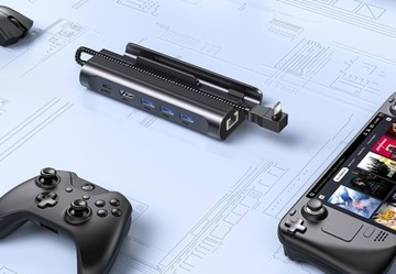 Док-станция 6-в-1 для Steam Deck/Steam Deck Oled/Asus Rog Ally