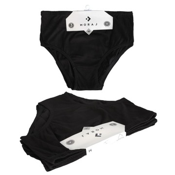 ЖЕНСКИЕ ТРУСЫ С ВЫСОКОЙ ПОСАДКОЙ, 3 ПАКЕТА ИЗ ХЛОПКА MORAJ, ЧЕРНЫЕ, РАЗМЕР XXL