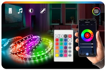 Светодиодная лента 15M RGB 5050 WiFi ПРИЛОЖЕНИЕ ДЛЯ ДИСТАНЦИОННОГО УПРАВЛЕНИЯ TUYA MUSIC TIMER KIT 12V
