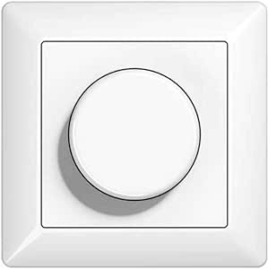 Podtynkowy ściemniacz obrotowy Ebrom EB-1001 5-150W biały -5%