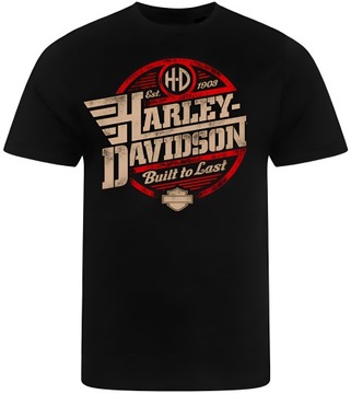 KOSZULKA MĘSKA NADRUK MOTOCYKLOWA HARLEY DAVIDSON PREZENT PREMIUM M