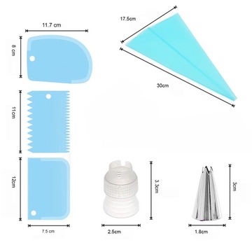 КОНДИТЕРСКИЙ РУКАВ-ДЕКОРАТОР ТАБЛЕТКИ ДЛЯ ТОРТА 32 ШТ.